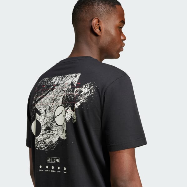 adidas City Escape Space Graphic Tee - Black | Free Shipping