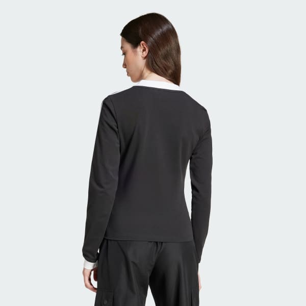 Black 브이넥 긴팔 셔츠