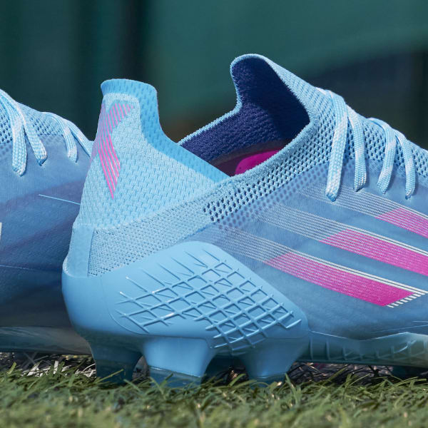 Pink and blue adidas soccer cleats on sale