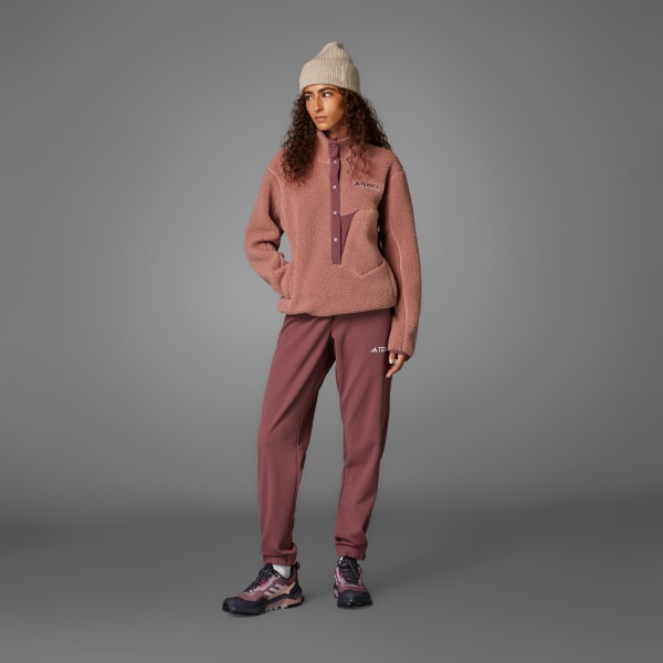 Pink Terrex Xploric High Pile Fleece Pullover Sweatshirt