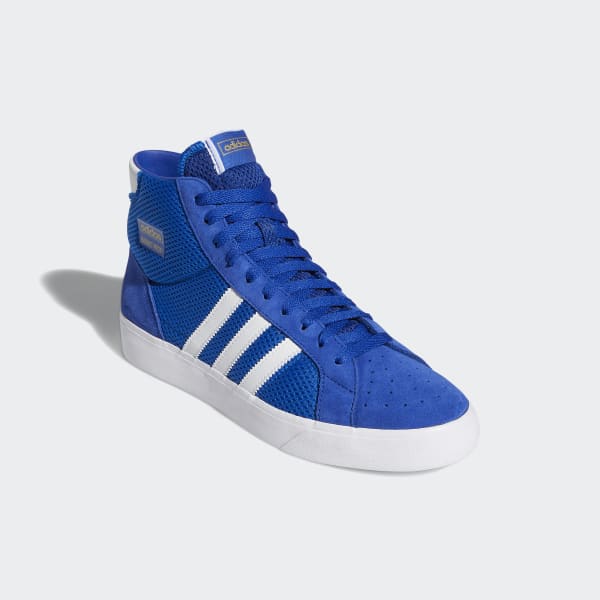 blue adidas high top sneakers