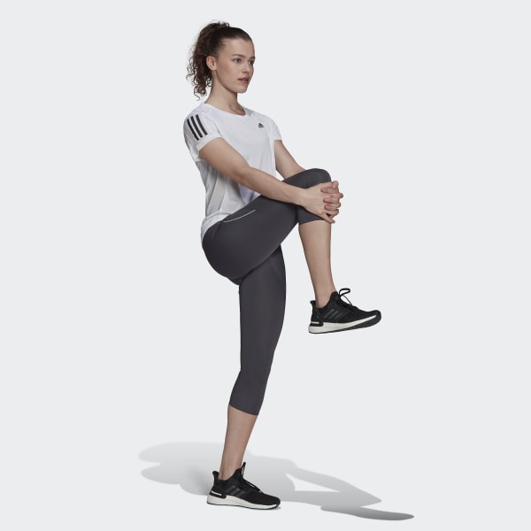 adidas Own the Run 3/4 Running Leggings - Grey, Women's Running