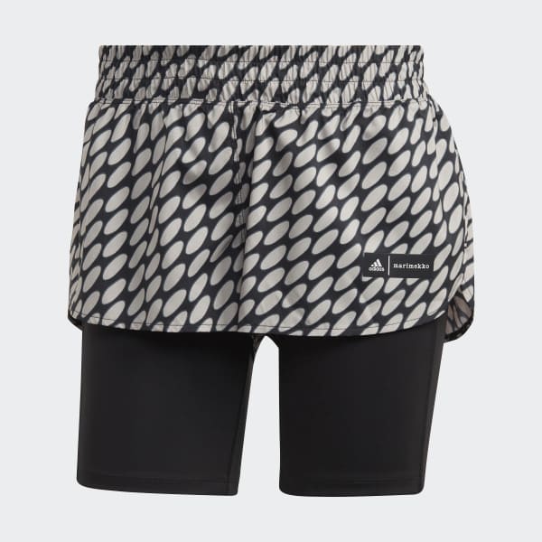 Brązowy adidas x Marimekko Run Icons 3 Bar Logo 2-in-1 Running Shorts