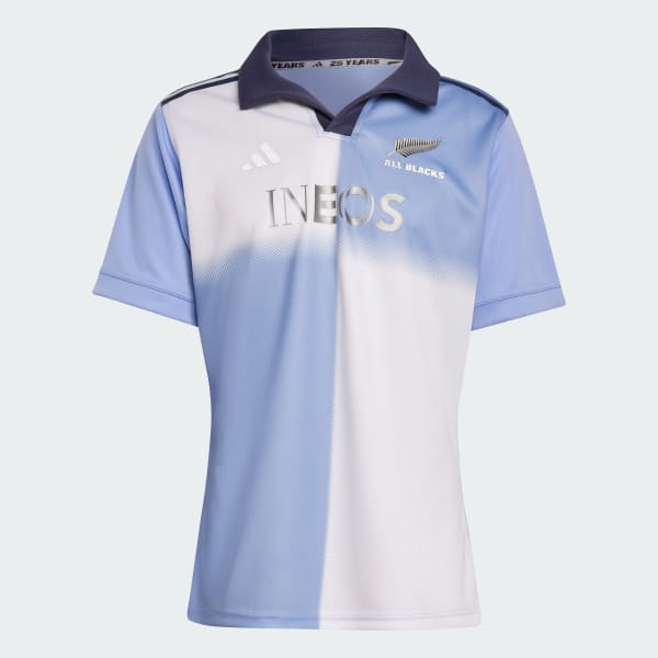 Blue All Blacks Rugby Short Sleeve Jersey