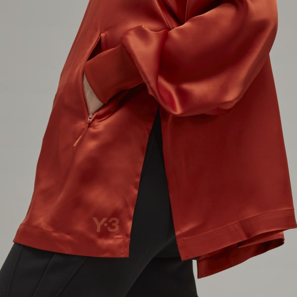 Red Classic Tech Silk Hooded Top UB811