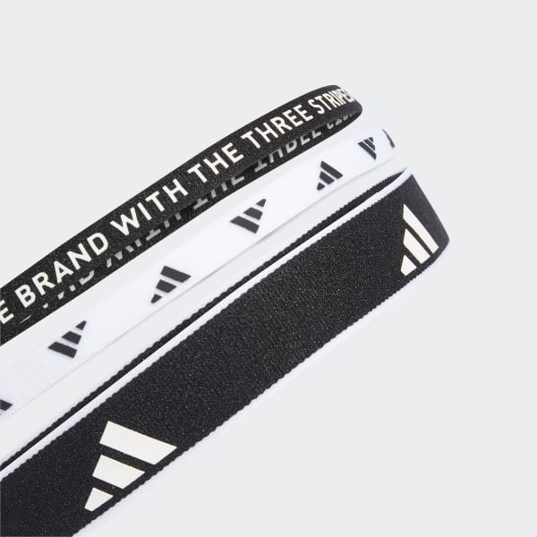Black Multiple Width Training Headbands 3 Per Pack