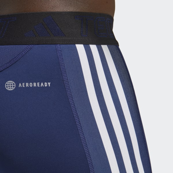 Blauw Techfit 3-Stripes Training Korte Legging