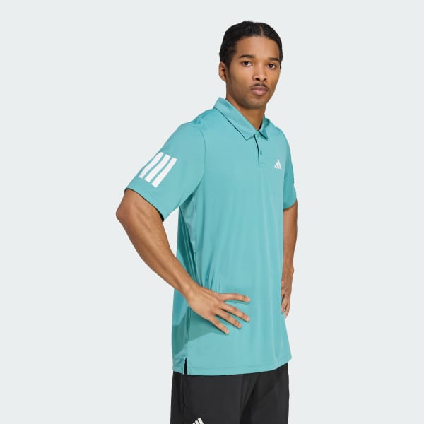Turquesa Camisa Polo clube Tennis Três Listras