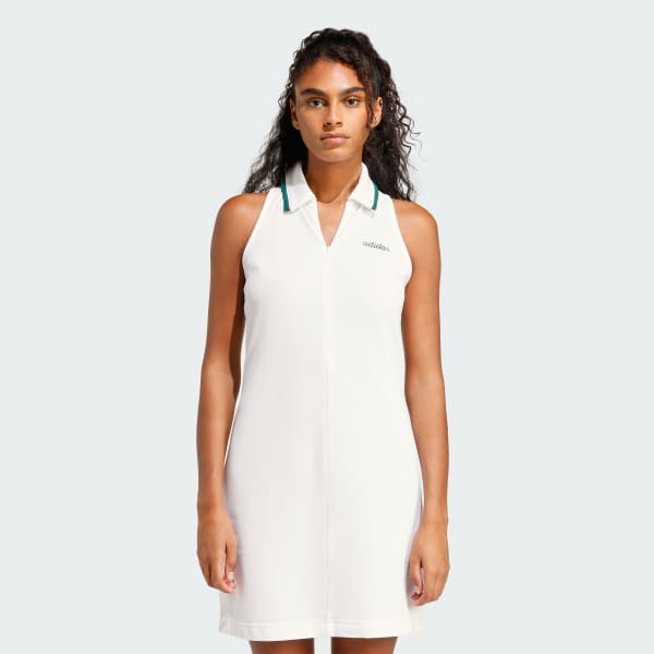 White Seasonal Essentials Colourpop Dress with Embroidered Graphic