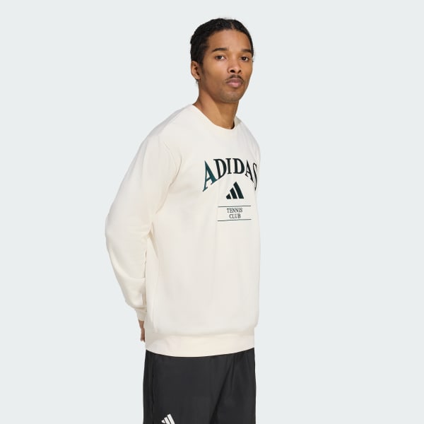 Vit adidas Heritage Graphic Crew Sweatshirt