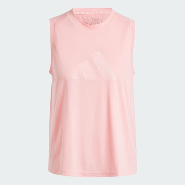 Rosado Polera sin Mangas de Entrenamiento Train Essentials Big Performance Logo