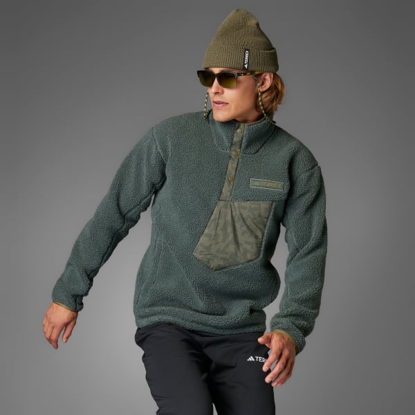 Gris Sweat-shirt à capuche molleton épais Terrex Xploric