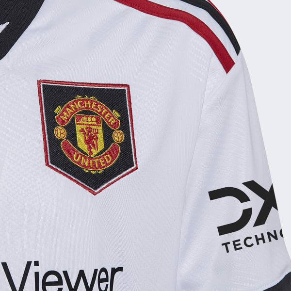 White KIDS ADIDAS MANCHESTER UNITED AWAY JERSEY – 2022/23 N2750