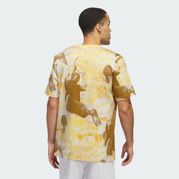 Laranja Camiseta Estampada Blue Summer