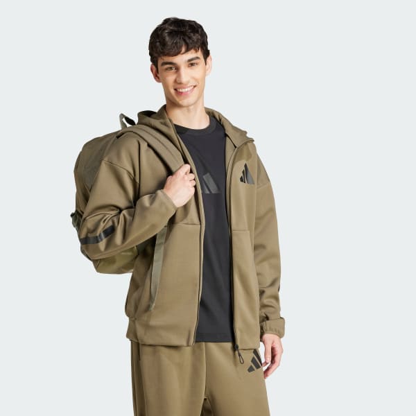 Green Z.N.E. Full-Zip Hooded Track Jacket