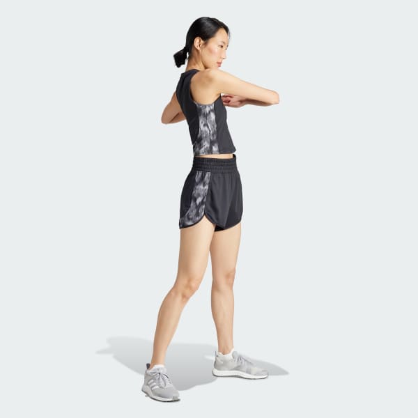 Đen Quần Short Tập Luyện Pacer Essentials — Vải Dệt Kim Phủ Kín Hoạ Tiết Hoa Loang Màu