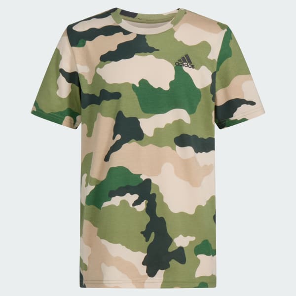 adidas Short Sleeve Printed France Camo Tee Green Free Shipping with adiClub adidas US