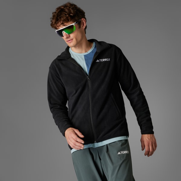 Negro Chaqueta Multi Essentials Cierre Frontal Felpa