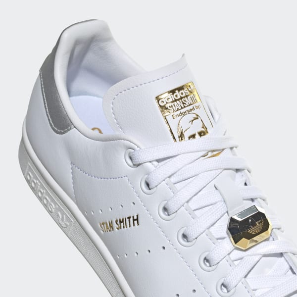 Adidas Women's Stan Smith Cloud White/Core Black-Gold Metallic