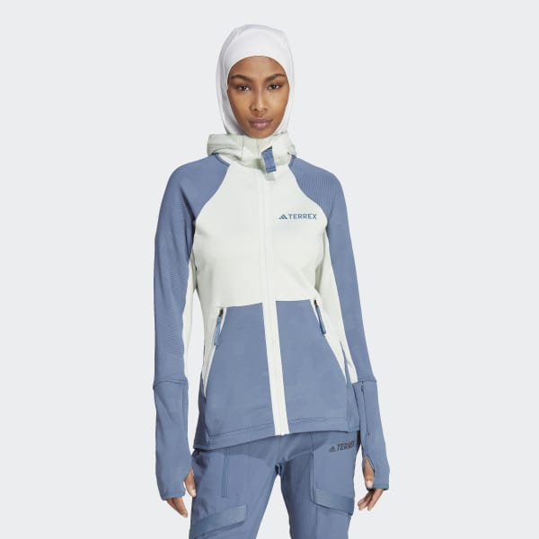Vert Veste de randonnée à capuche en molleton Terrex Tech Flooce