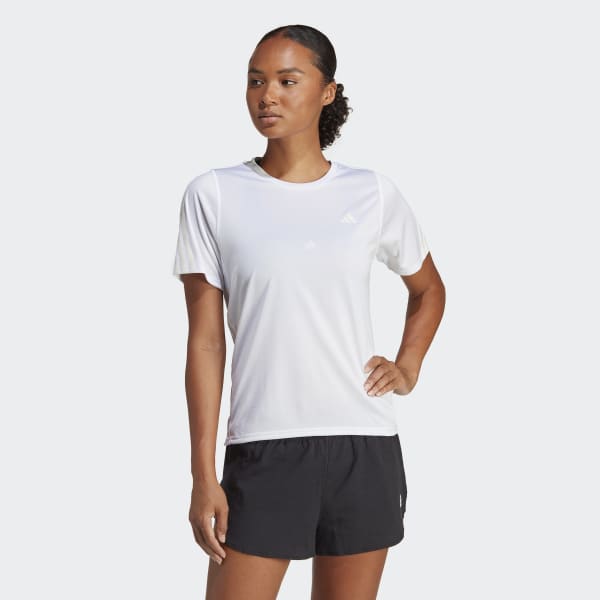 White Run Icons 3-Stripes Low-Carbon Running T-Shirt