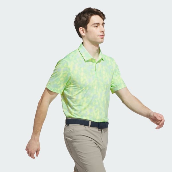 Green Ultimate365 Textured Print Polo Shirt