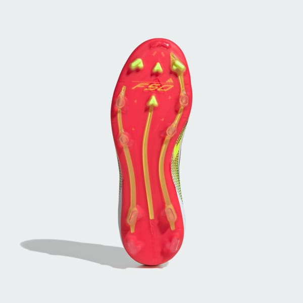 Vit F50 Elite Firm Ground Fotbollsskor