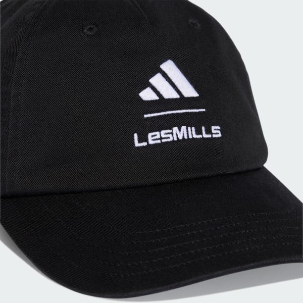 ブラック LesMills ウォッシュド ダッドキャップ