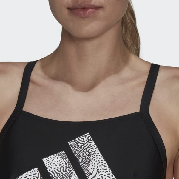 Czerń Big Logo Swimsuit