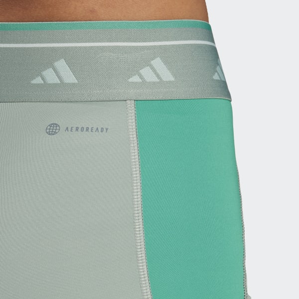 adidas Techfit Colorblock Short Leggings - Green | Women's Training ...