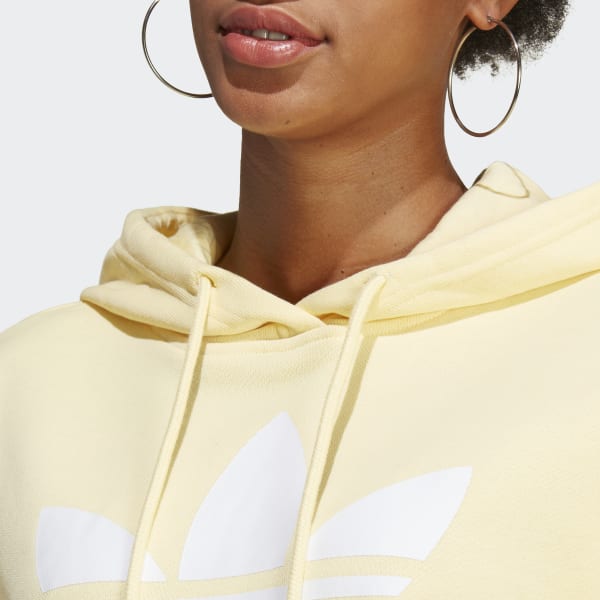 Yellow trefoil 2024 adidas hoodie