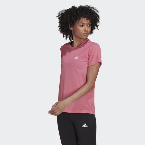 adidas AEROREADY Designed to Move Sport Tee - Pink | Women's Training ...