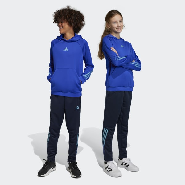 blauw Train Icons AEROREADY 3-Stripes Knit Broek