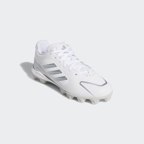 white molded cleats