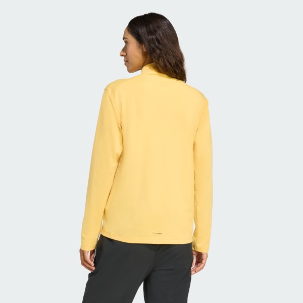 Gelb Team D Half-Zip leichtes Langarm-Shirt