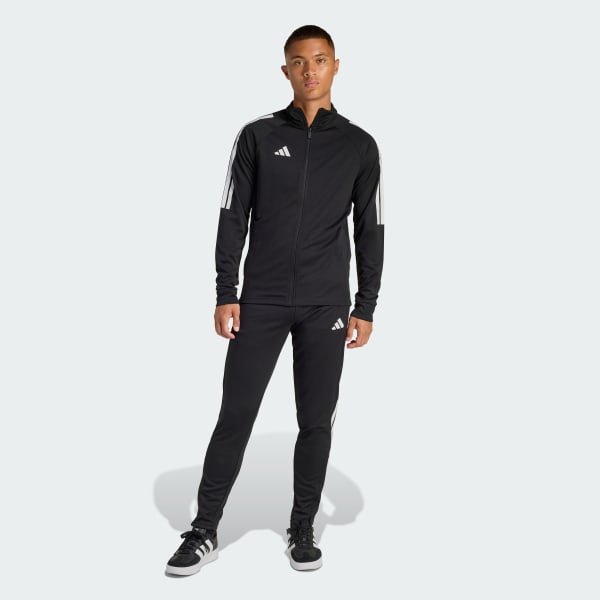 Siyah CLIMACOOL SERENO REGULAR SLIM TAPERED CUT 3-STRIPES EŞOFMAN ALTI