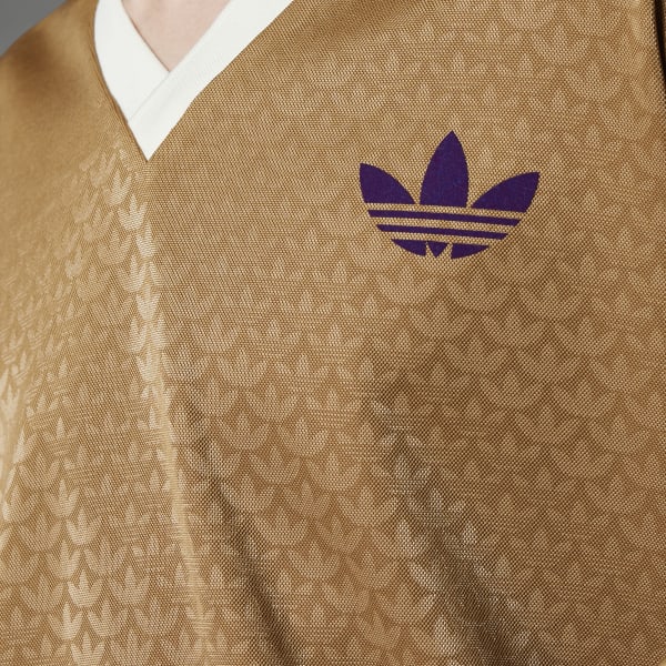 adidas Originals Retro Couture hoodie in brown and pink with