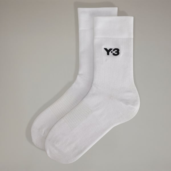 adidas Y-3 Classic Crew Socks - White | Free Shipping with