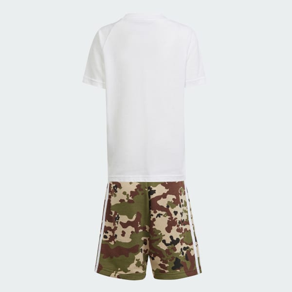 White Camo Short Tee Set