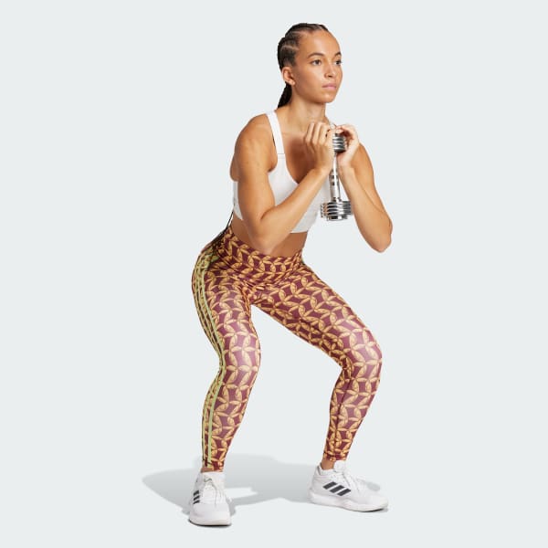 Geel adidas x FARM Rio 7/8 Legging