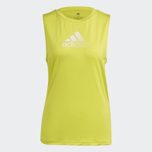 Amarillo Polera Sin Mangas adidas Designed To Move AEROREADY