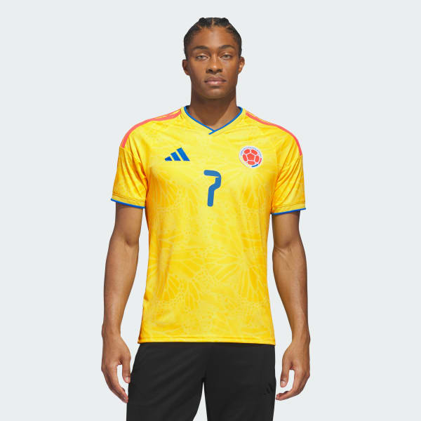adidas Colombia 26 Home Diaz Authentic Jersey - Yellow | Free