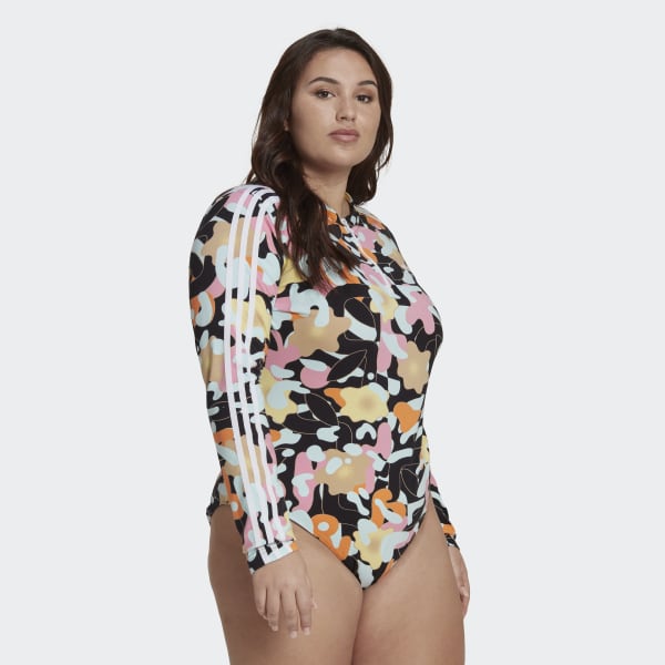 Multicolour Long Sleeve Bodysuit (Plus Size) ETW21