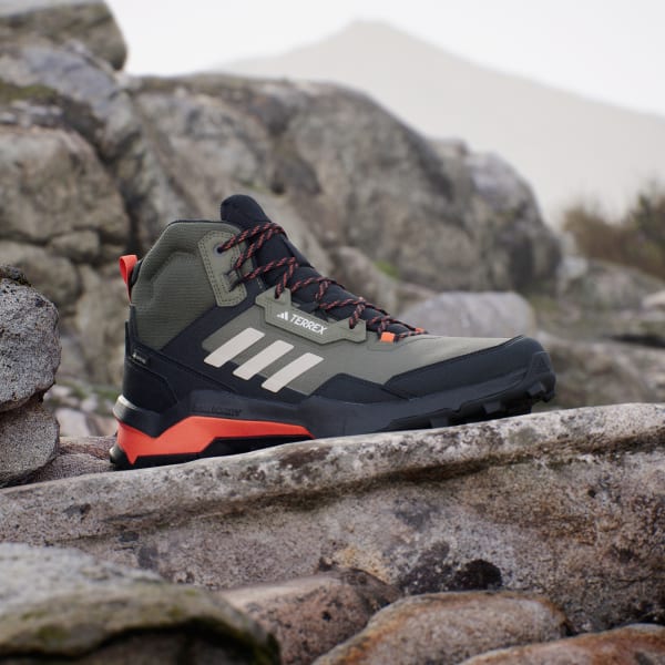 Adidas Men s Terrex AX4 Mid GORE TEX Hiking Shoes Size 10 Olive Strata