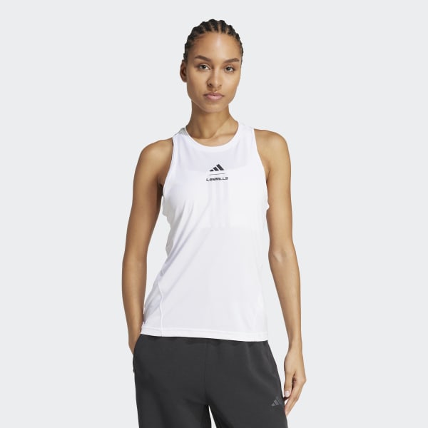 adidas × LesMILLS  コラボ　タンクトップ XLサイズ Les_Mills_Graphic_Tank_Top_Whi