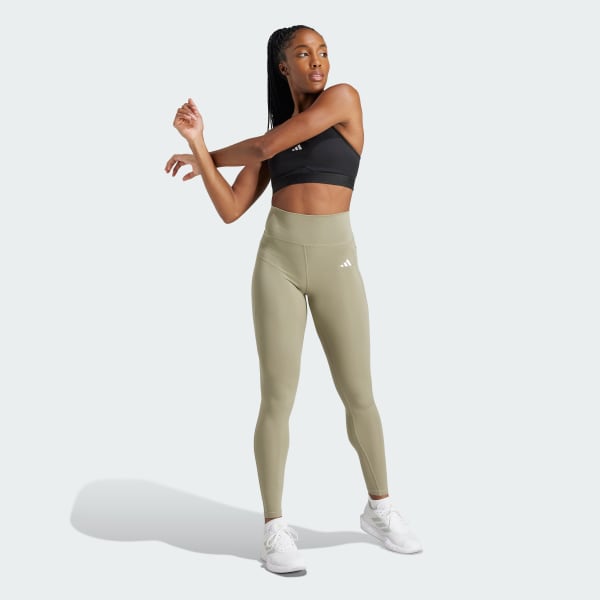 Green Optimé Essentials Stash Pocket Full-Length Leggings