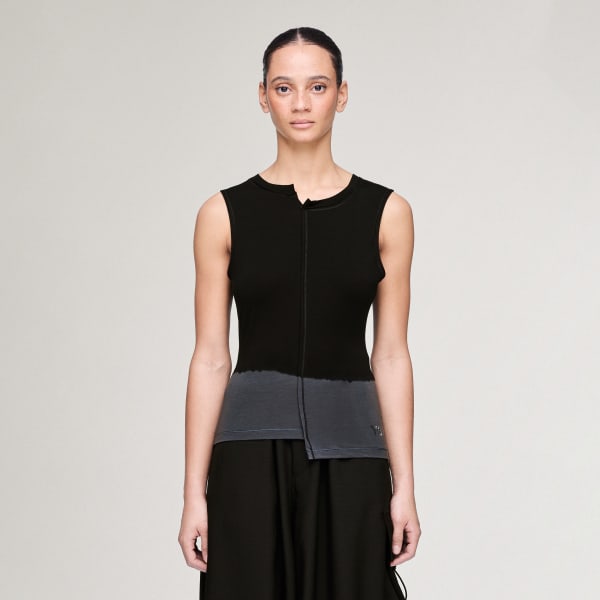 Black W KNIT DD TANK