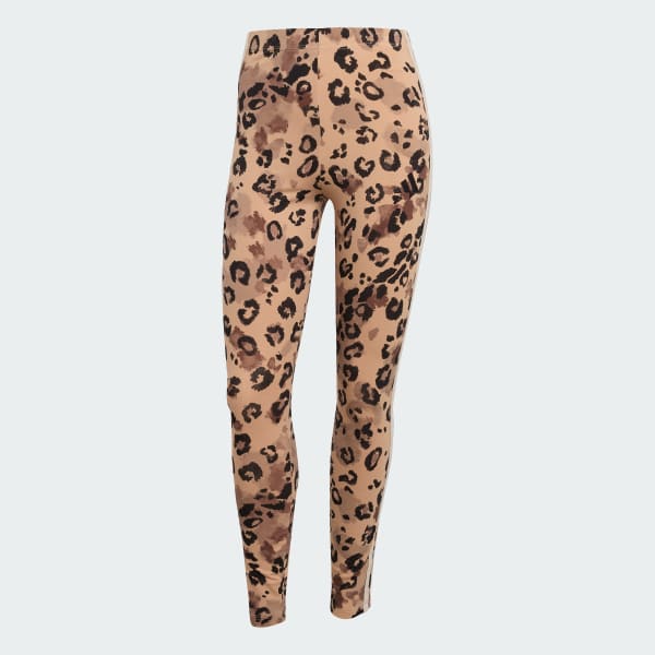 Veelkleurig Animal Print 3-Stripes High Rise Legging