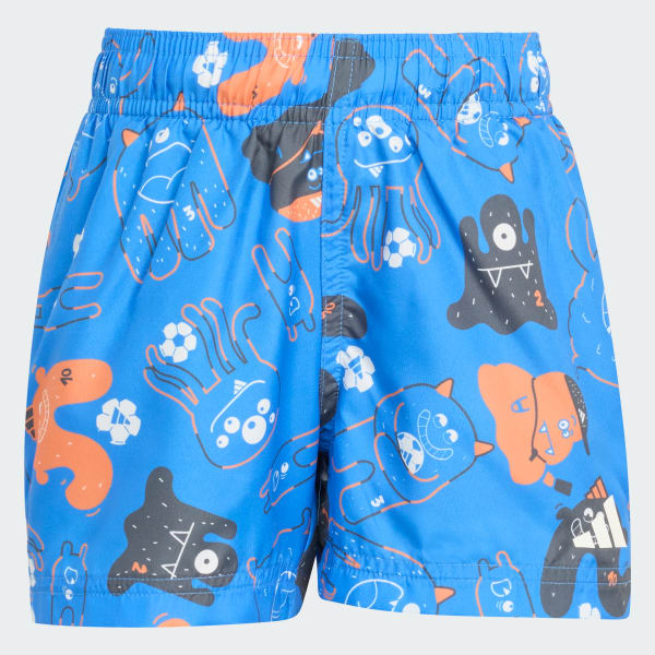 Blue TIRONSTER ALL OVER PRINT SWIM SHORTS