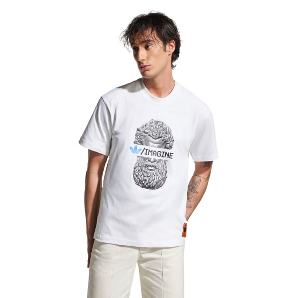 White Emre Yusufi T-shirt White & Silver